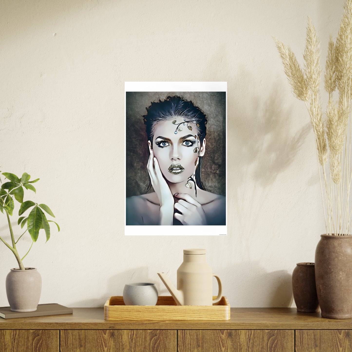 Woman Portrait Photo Art Paper Posters