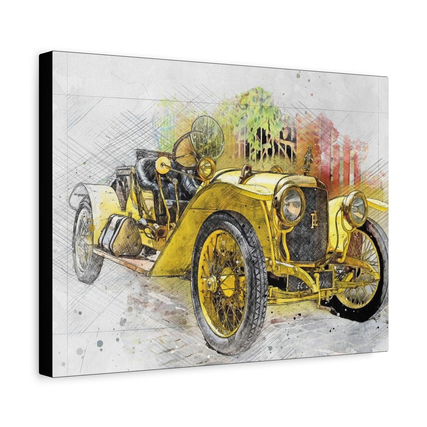 Car Matte Canvas, Stretched, 1.25"