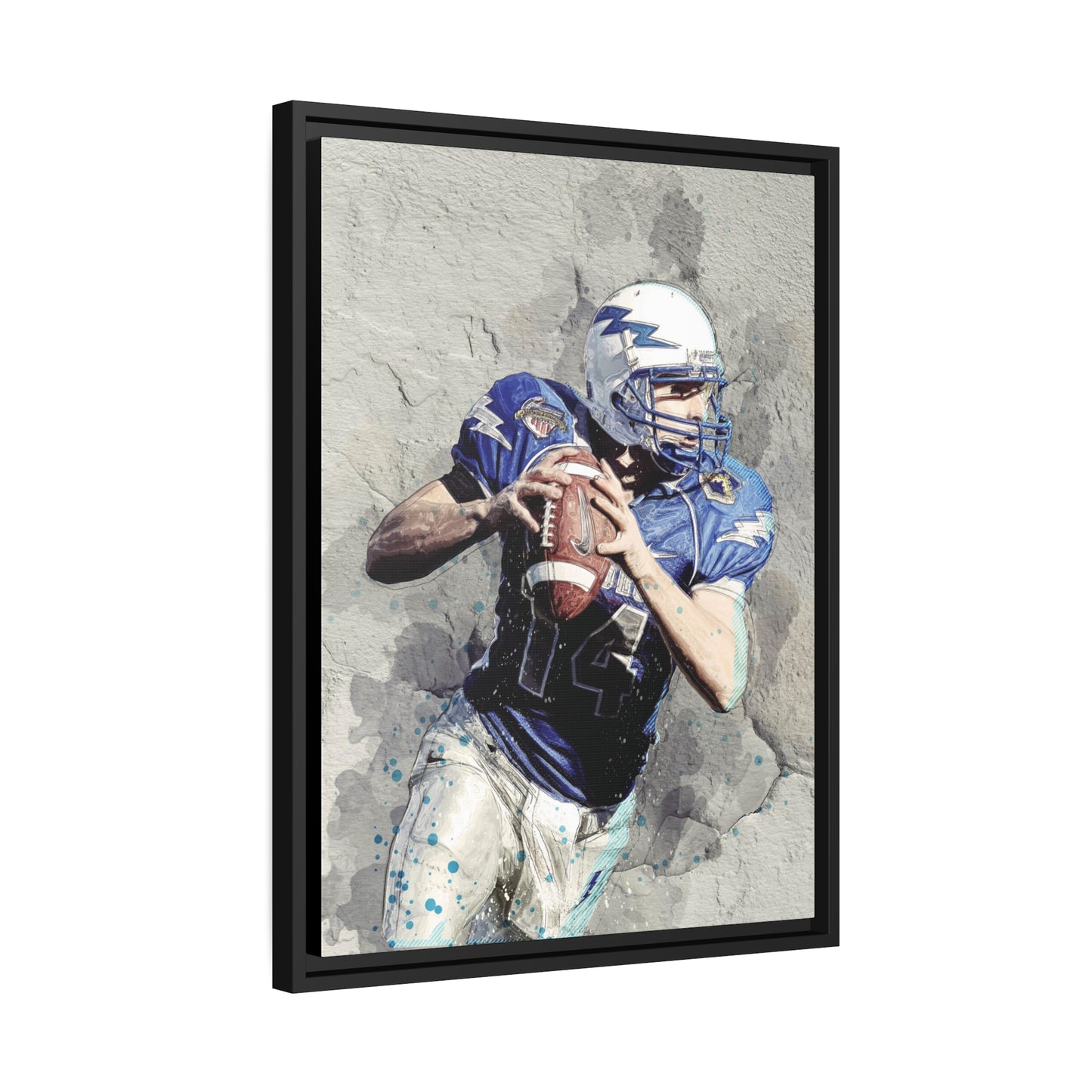 Quarterback Matte Canvas, Black Frame