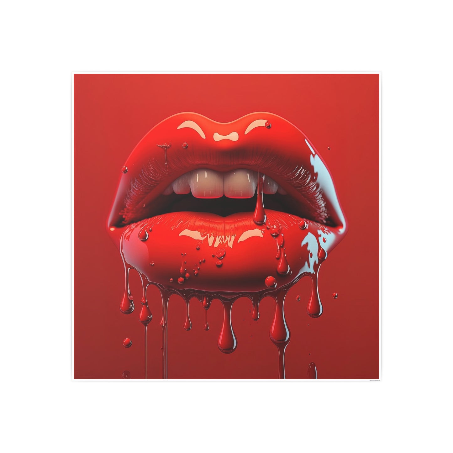 Bloody Lips Photo Art Paper Posters
