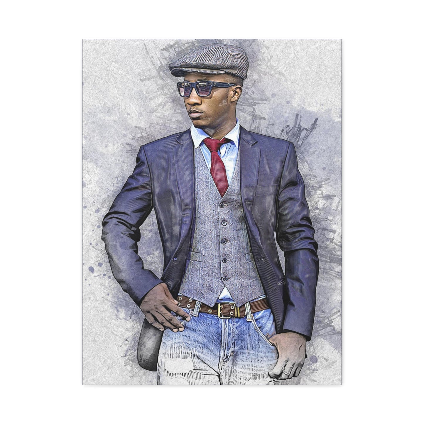 Man Model  Matte Canvas, Stretched, 1.25"