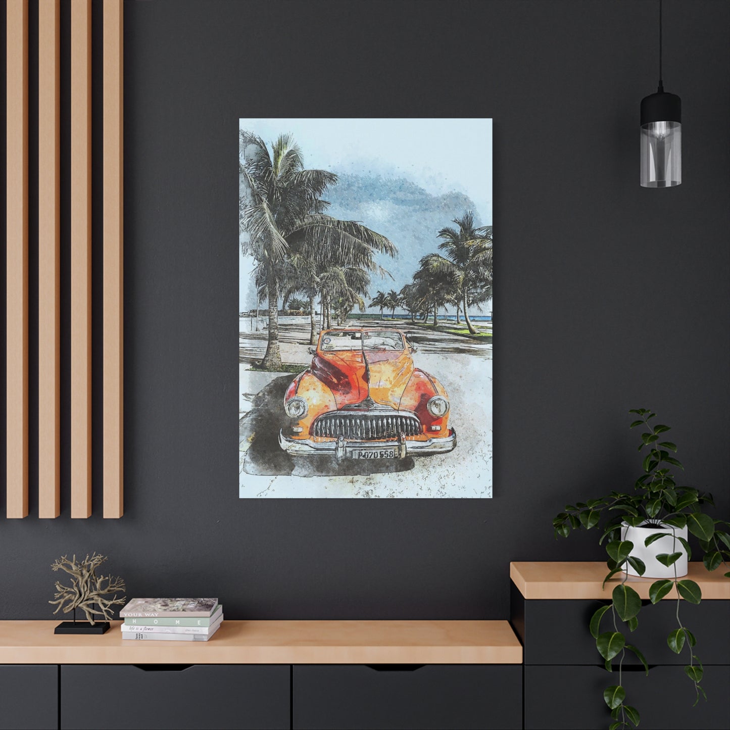 Car Matte Canvas, Stretched, 1.25"