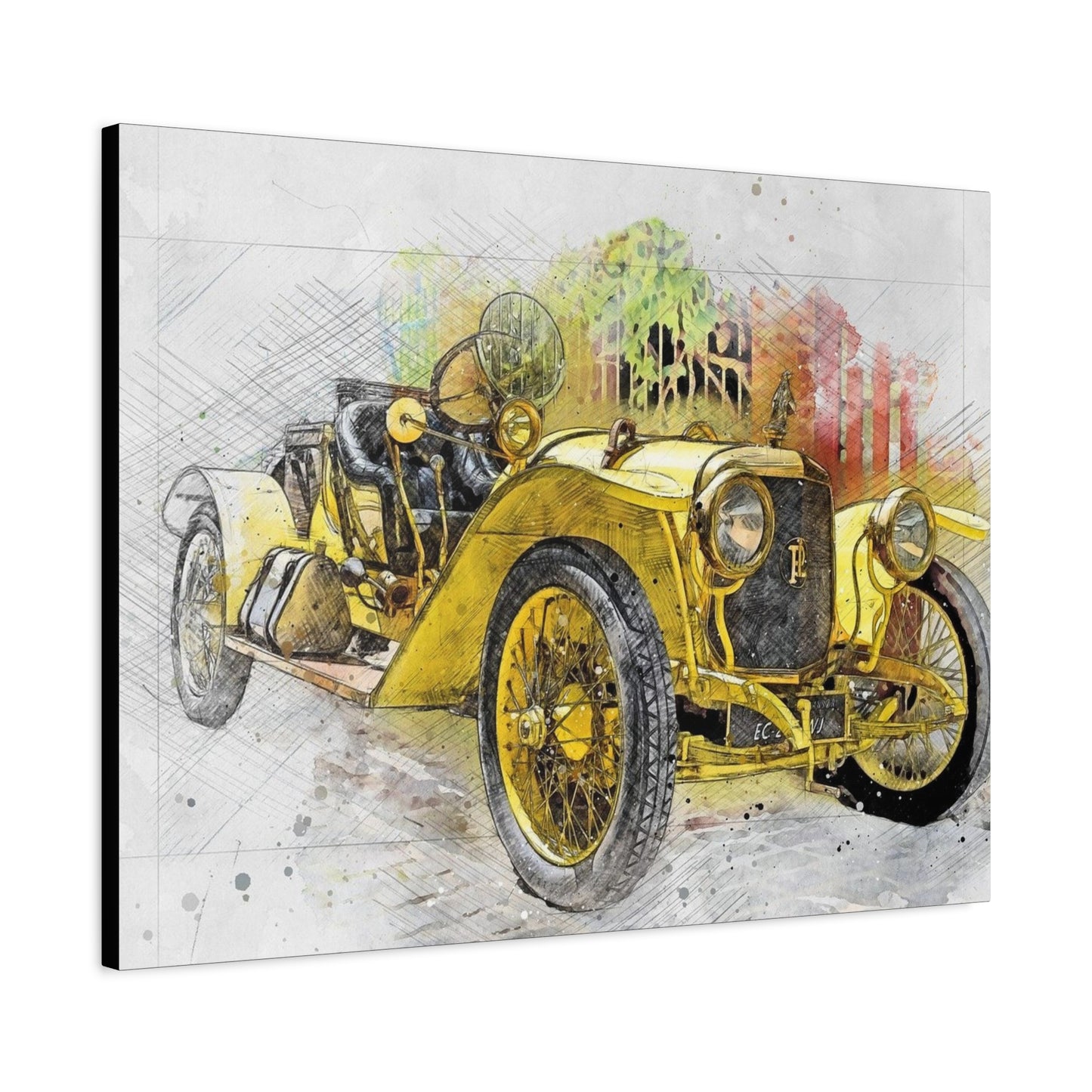 Car Matte Canvas, Stretched, 1.25"