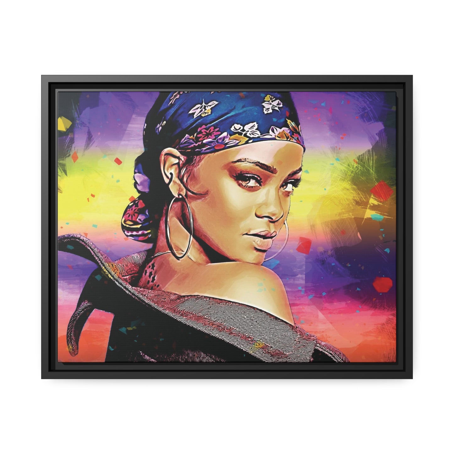 Woman Matte Canvas, Black Frame