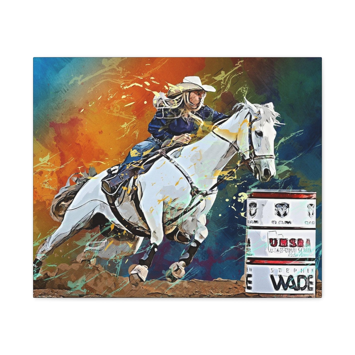 Cow Girl Matte Canvas, Stretched, 1.25"