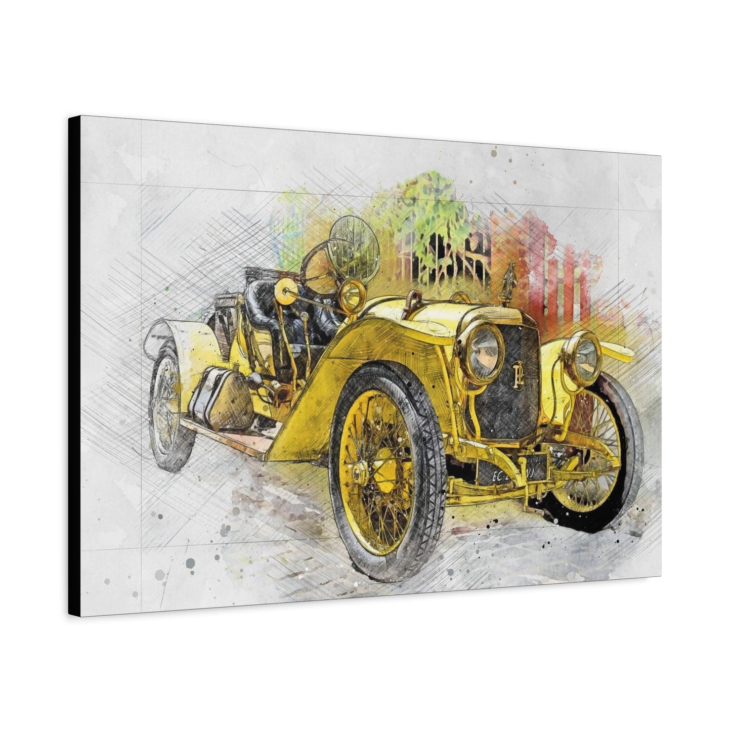 Car Matte Canvas, Stretched, 1.25"