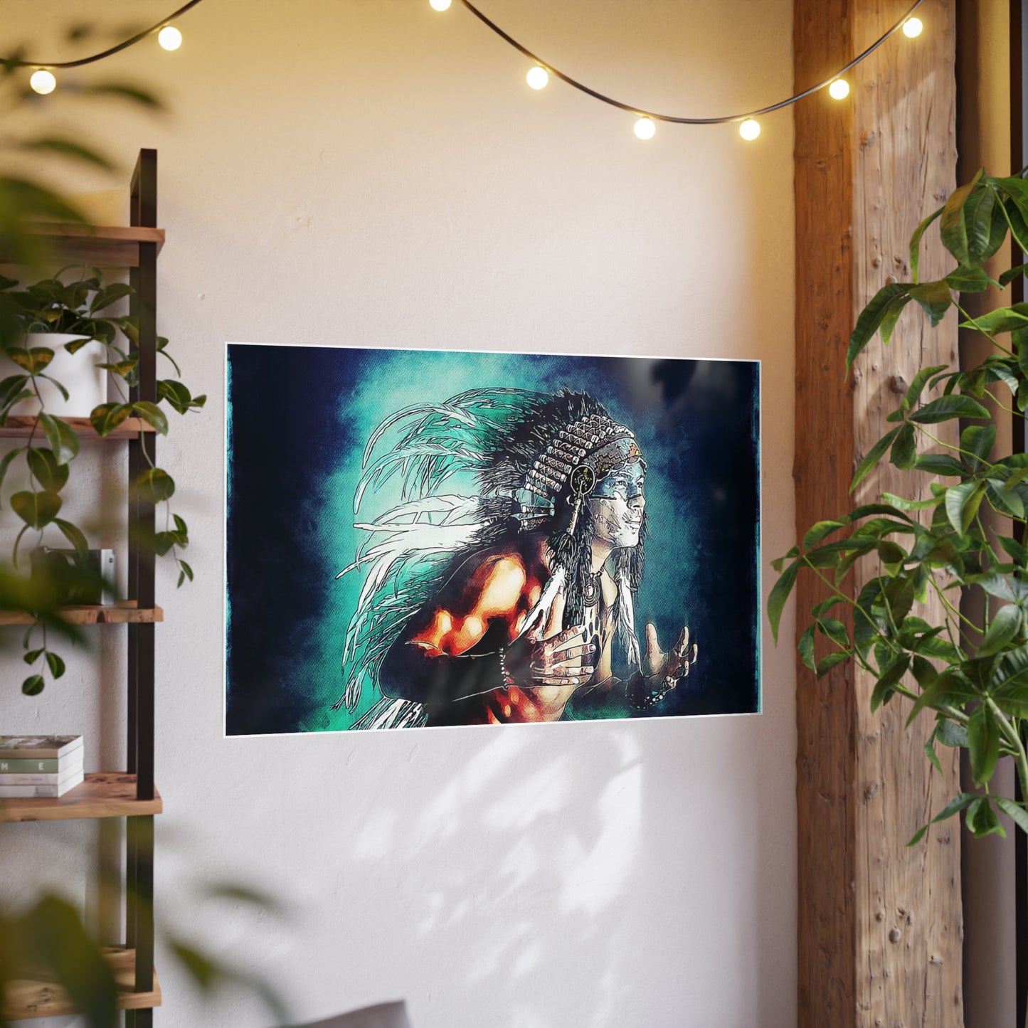 First Nation Man Photo Art Paper Posters