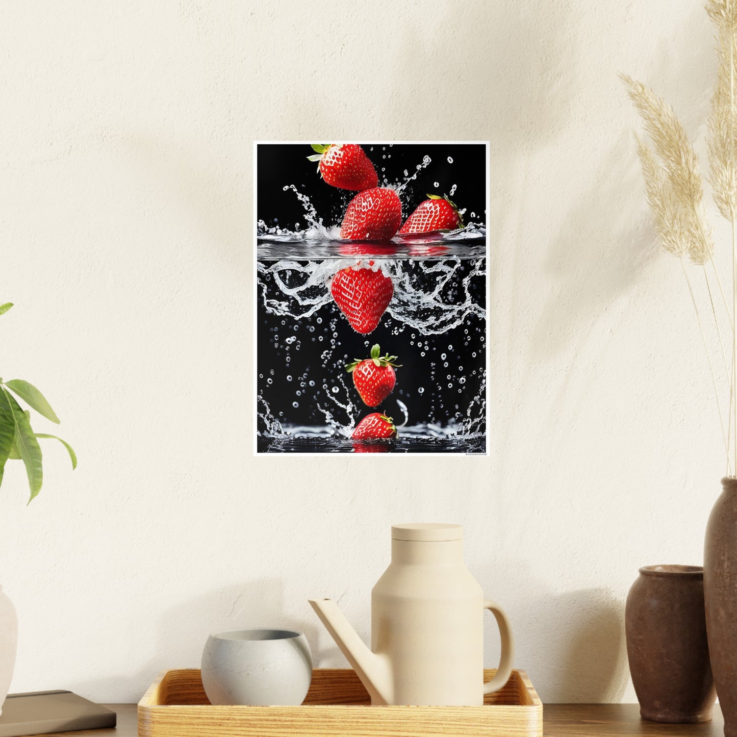 Strawberries AI Gen Photo Art Paper Posters