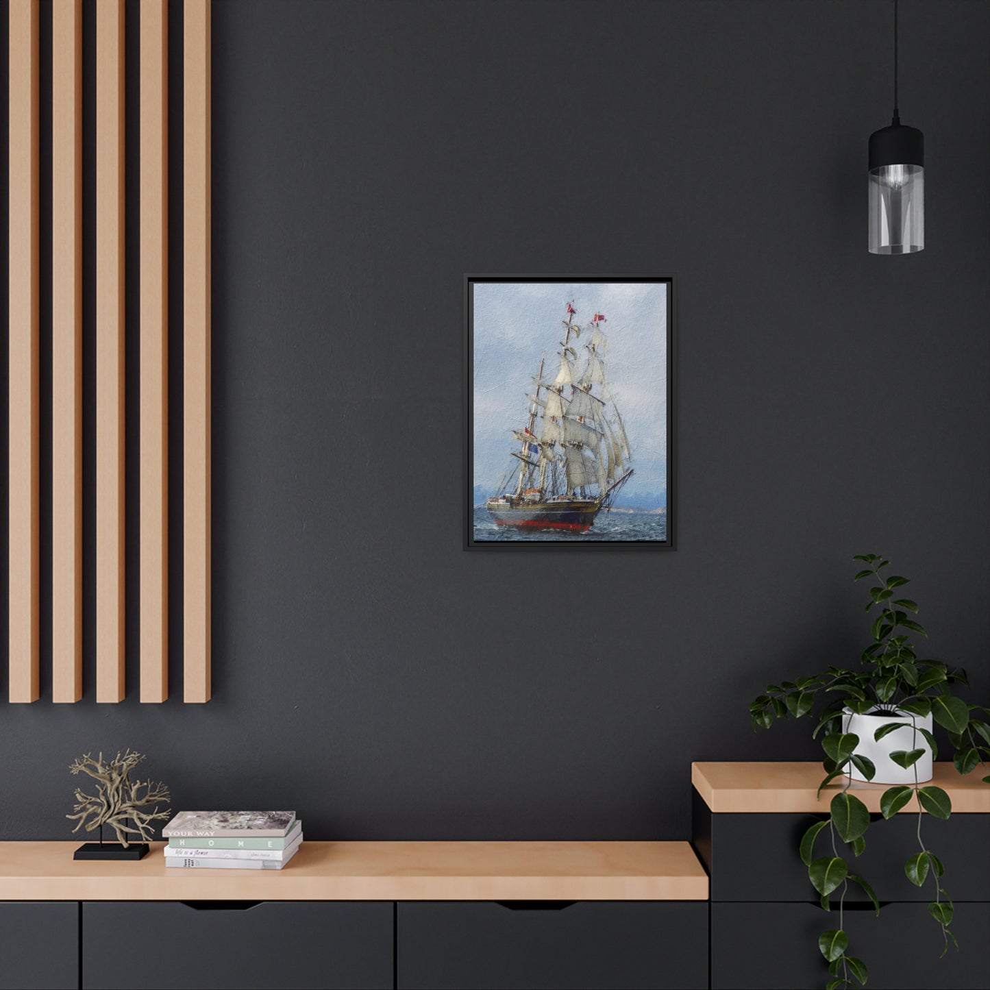 Clipper Matte Canvas, Black Frame