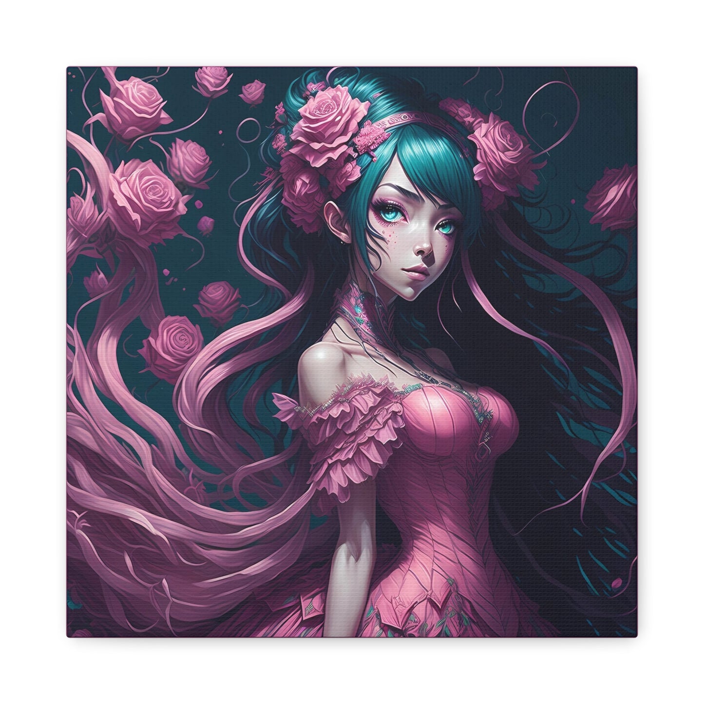 Lady Rose AI Gen Matte Canvas, Stretched, 1.25"