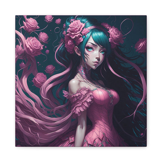 Lady Rose AI Gen Matte Canvas, Stretched, 1.25"
