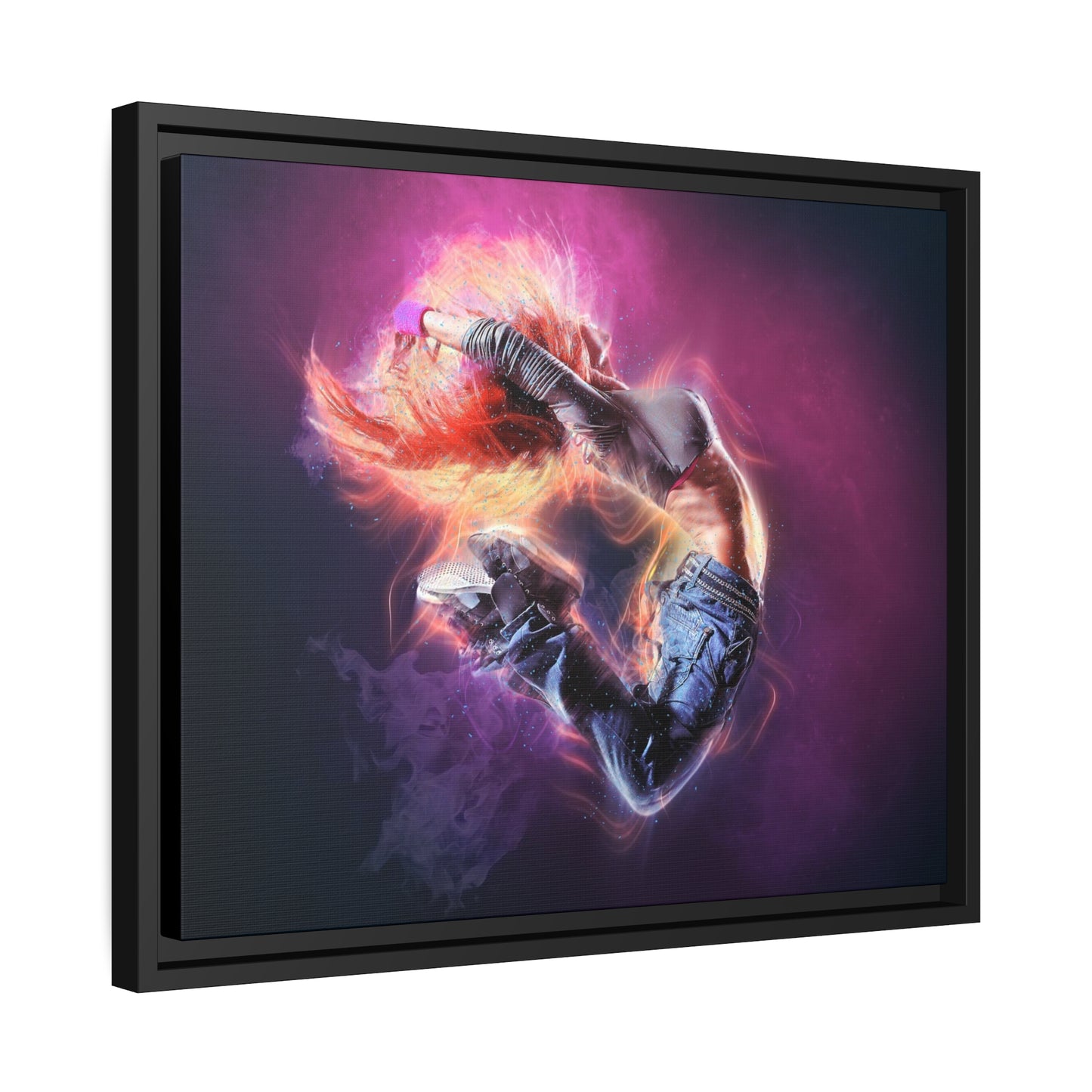 Dancing Woman Matte Canvas, Black Frame