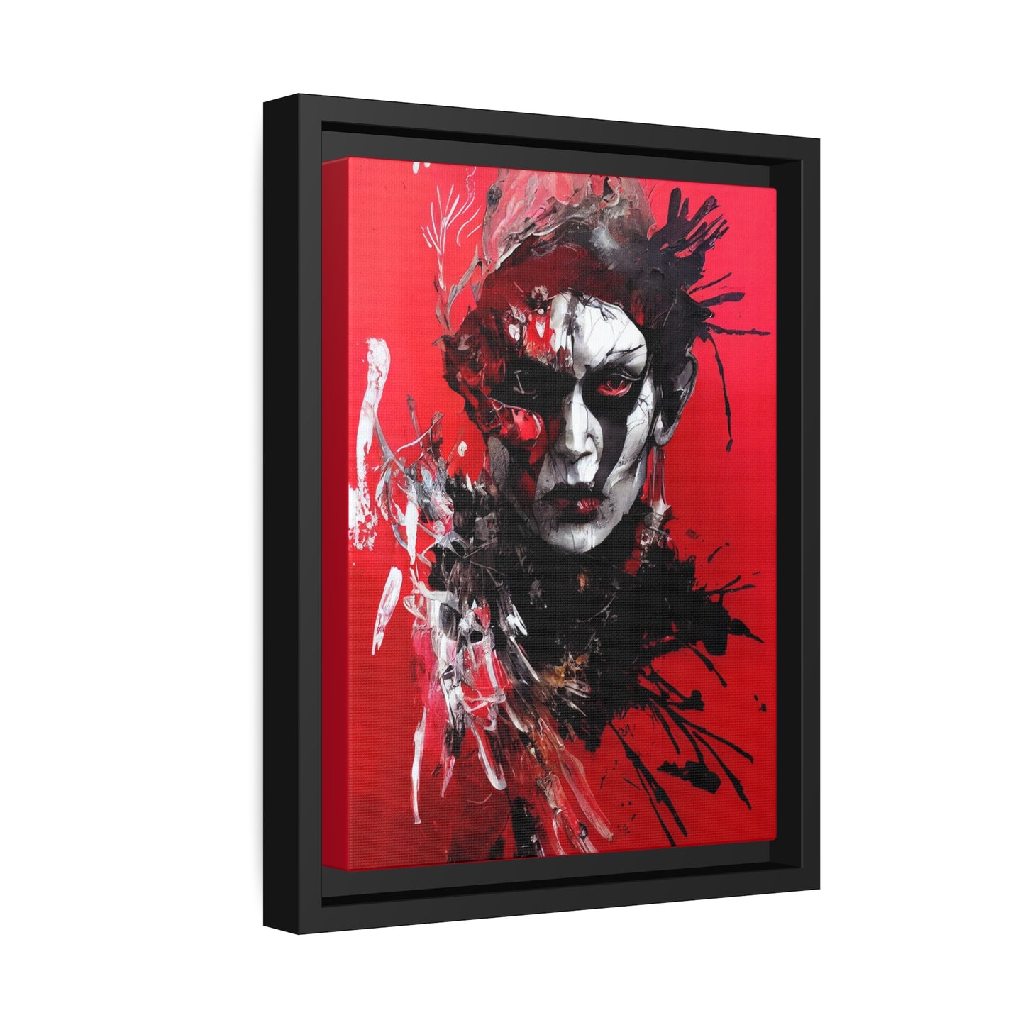 Shaman Red Matte Canvas, Black Frame