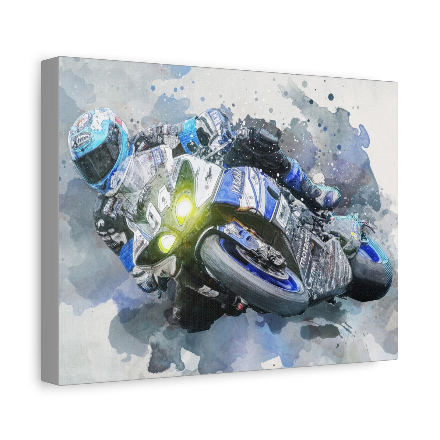 Motorcycle Race Matte Canvas, Stretched, 1.25"
