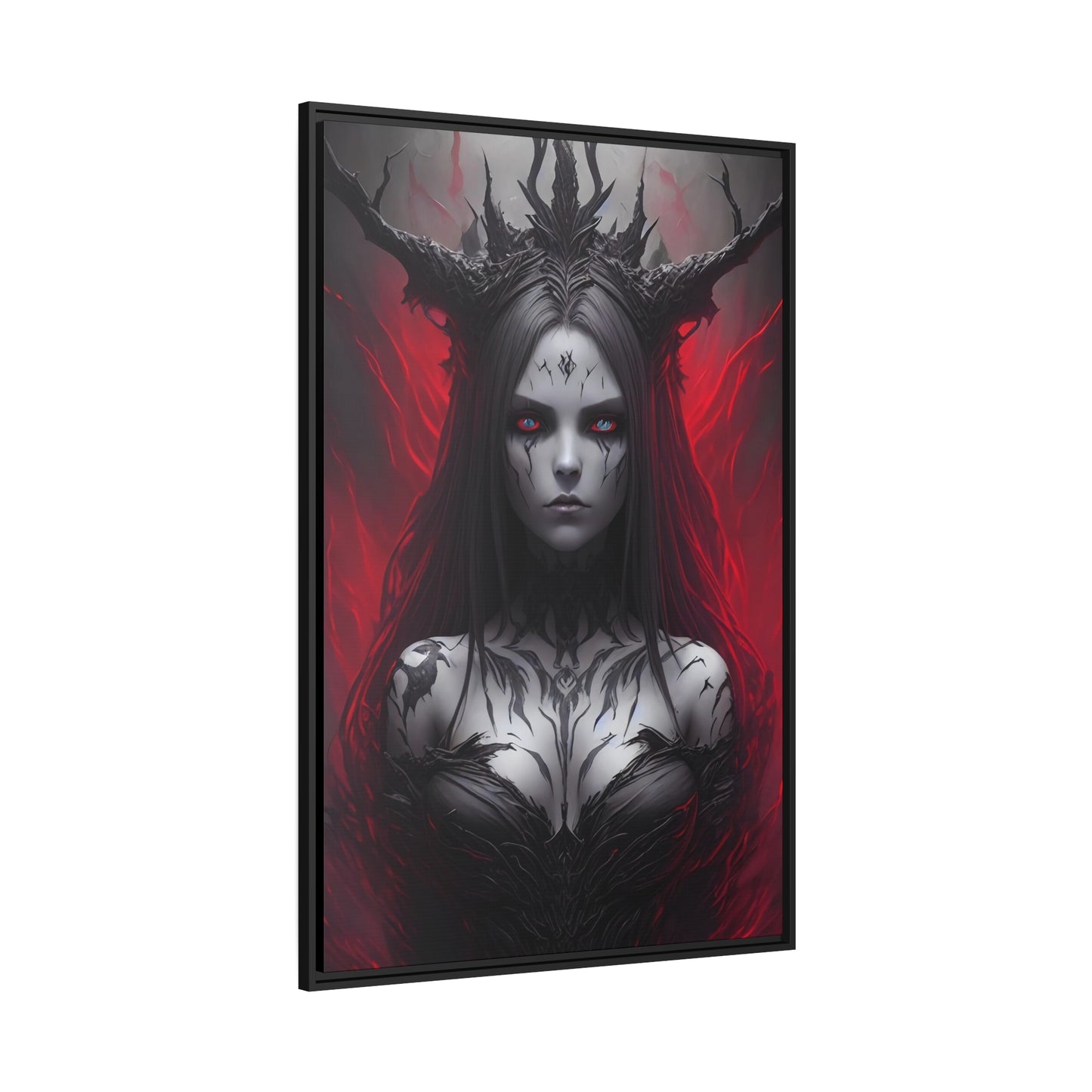 Woman Shaman Matte Canvas, Black Frame