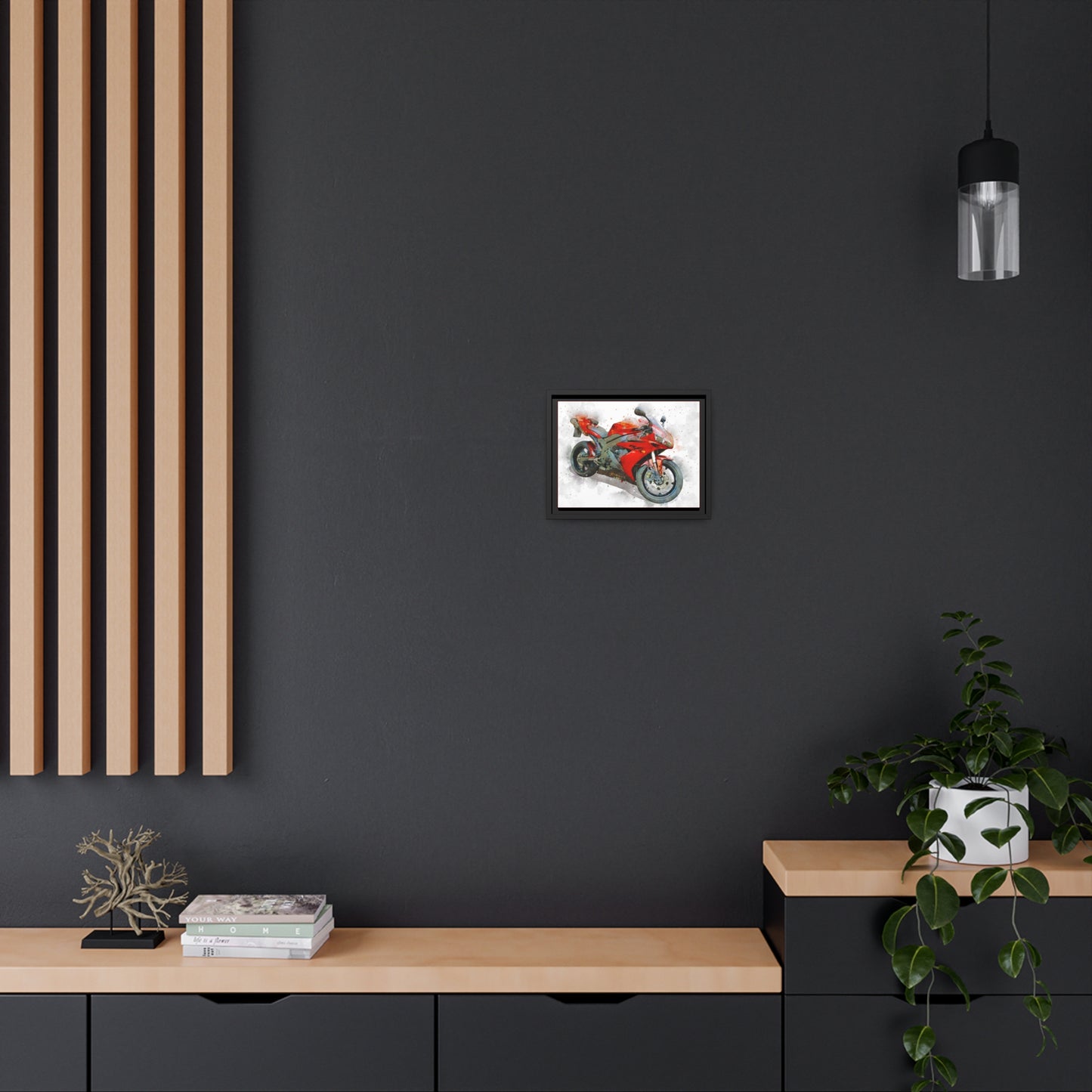 Yamaha R1 Matte Canvas, Black Frame