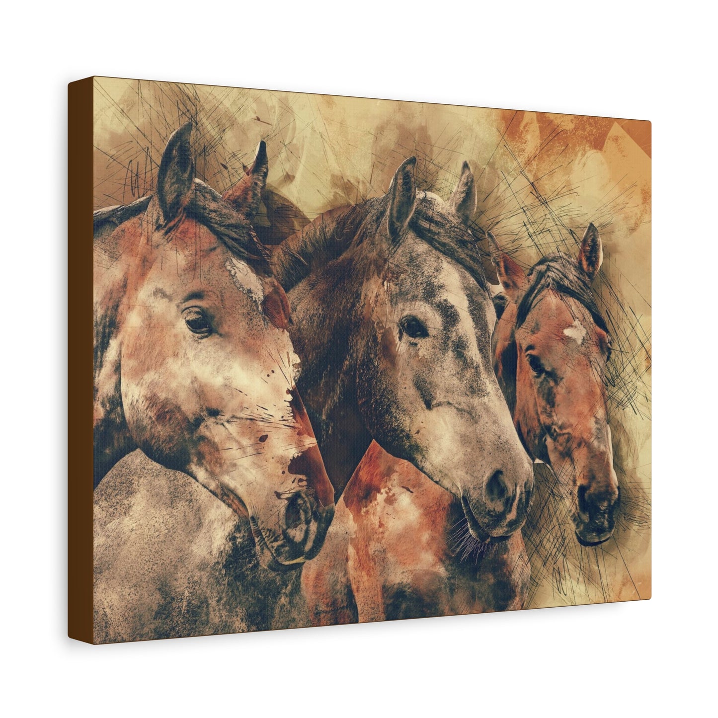Horses Matte Canvas, Stretched, 1.25"