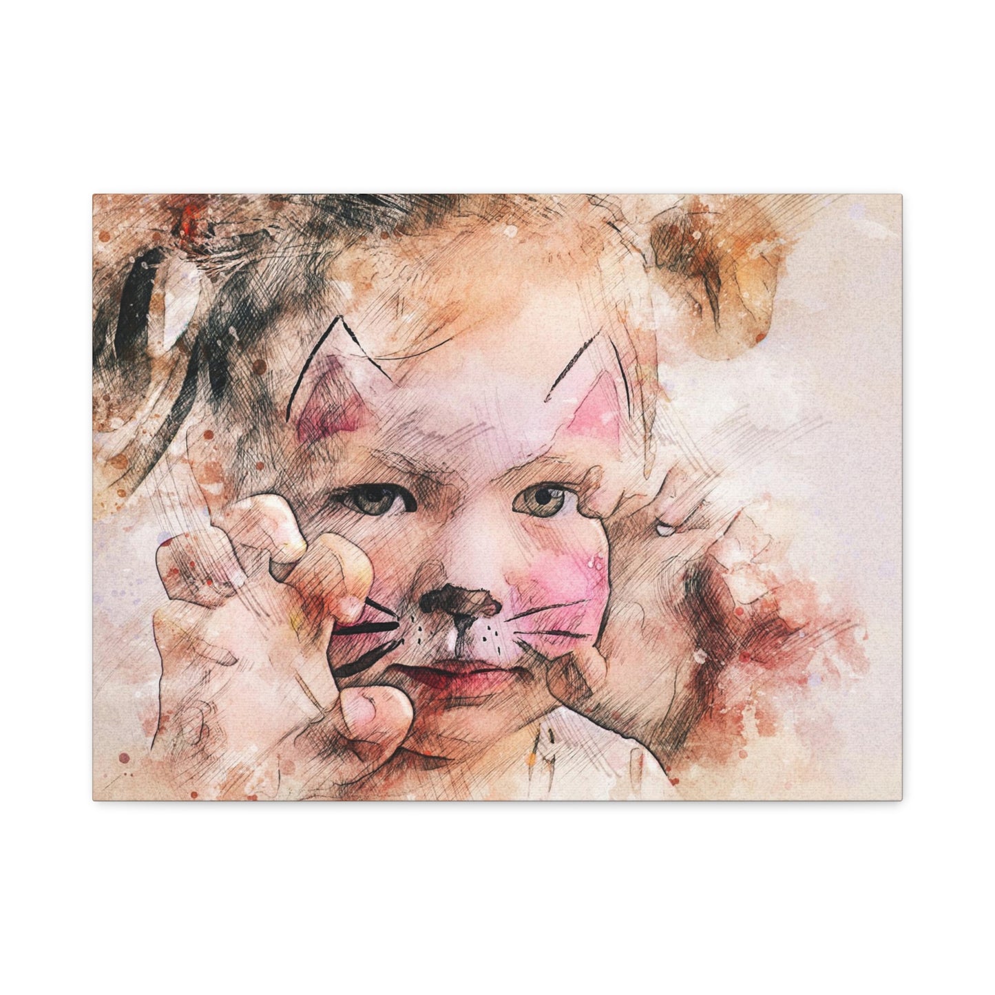 Baby Girl Cat Matte Canvas, Stretched, 1.25"
