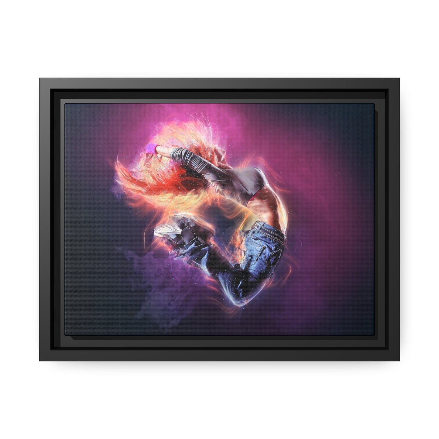 Dancing Woman Matte Canvas, Black Frame