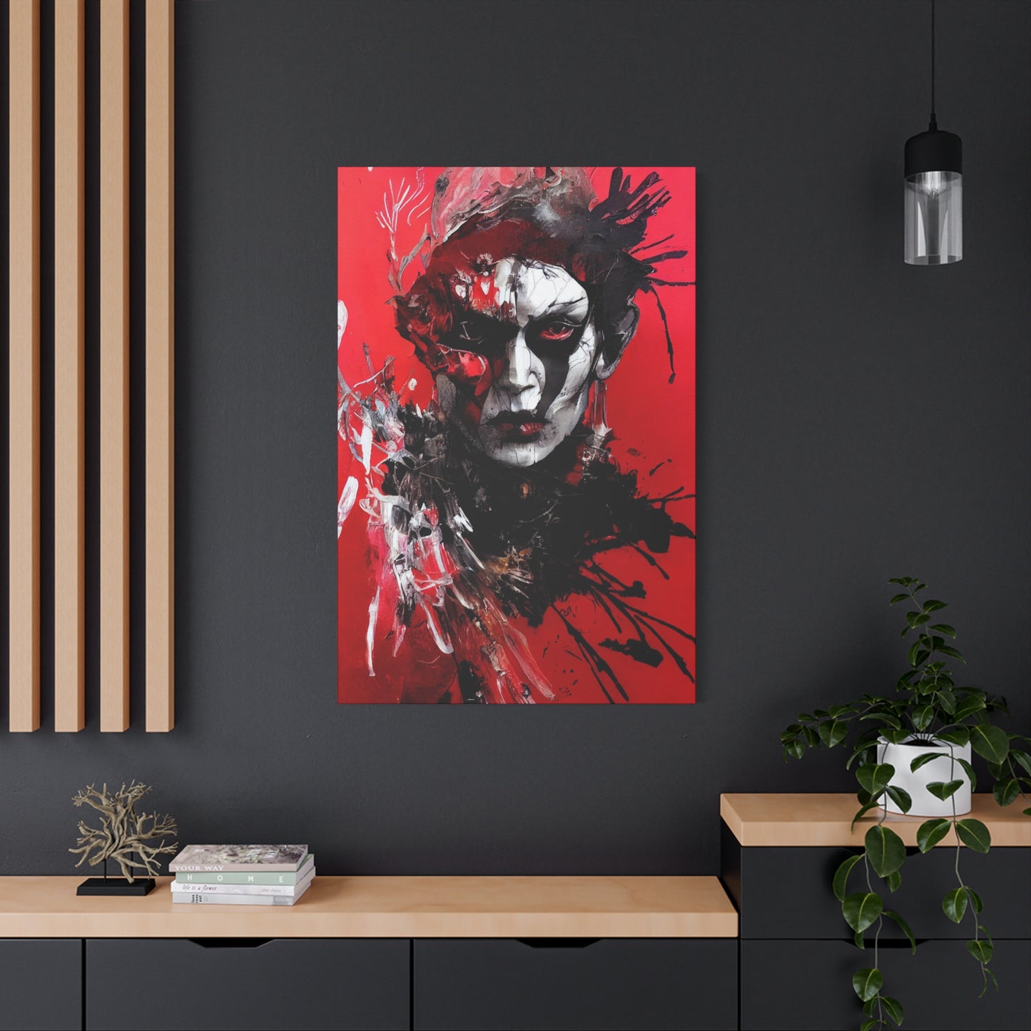 Shaman Red AI Gen Matte Canvas, Stretched, 1.25"