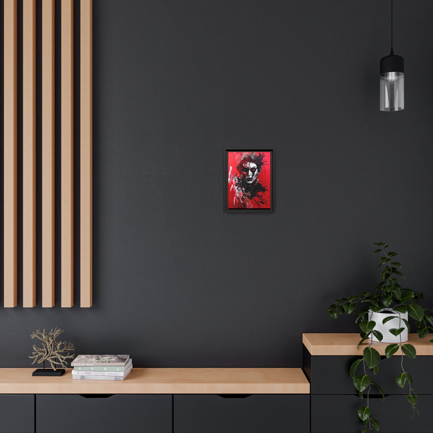 Shaman Red Matte Canvas, Black Frame