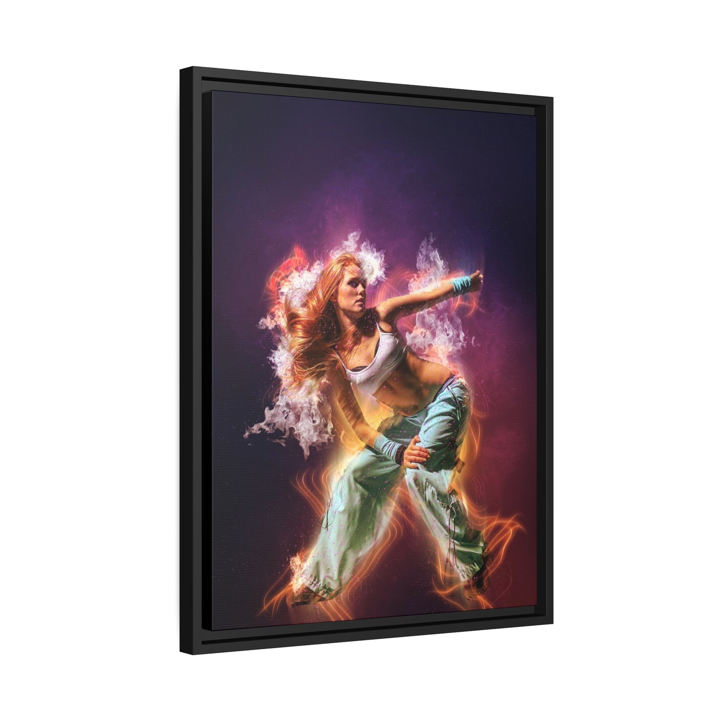 Dancing Woman Matte Canvas, Black Frame