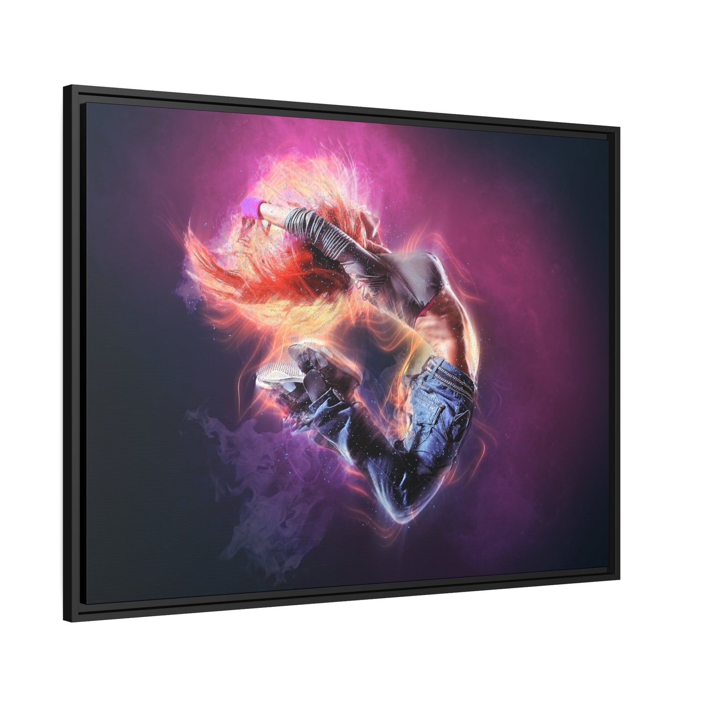 Dancing Woman Matte Canvas, Black Frame
