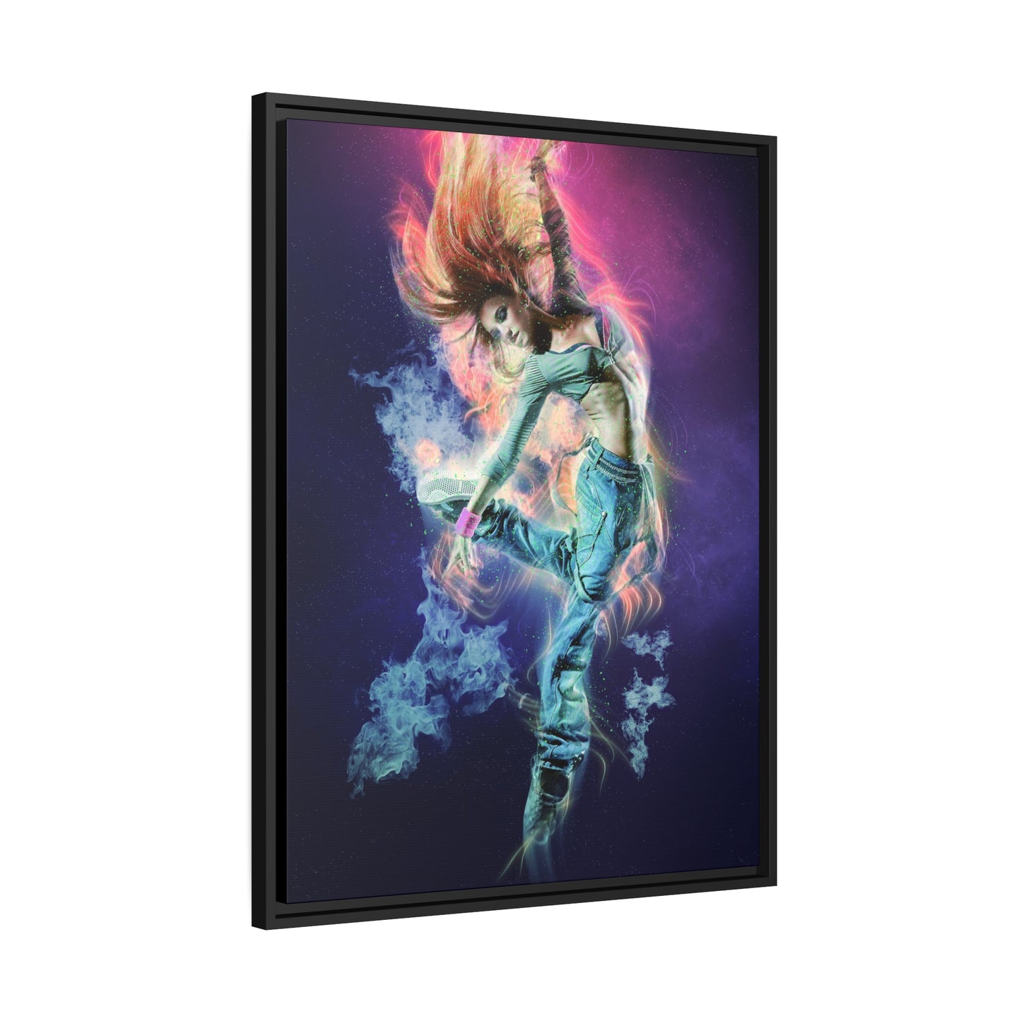 Dancing Woman Matte Canvas, Black Frame