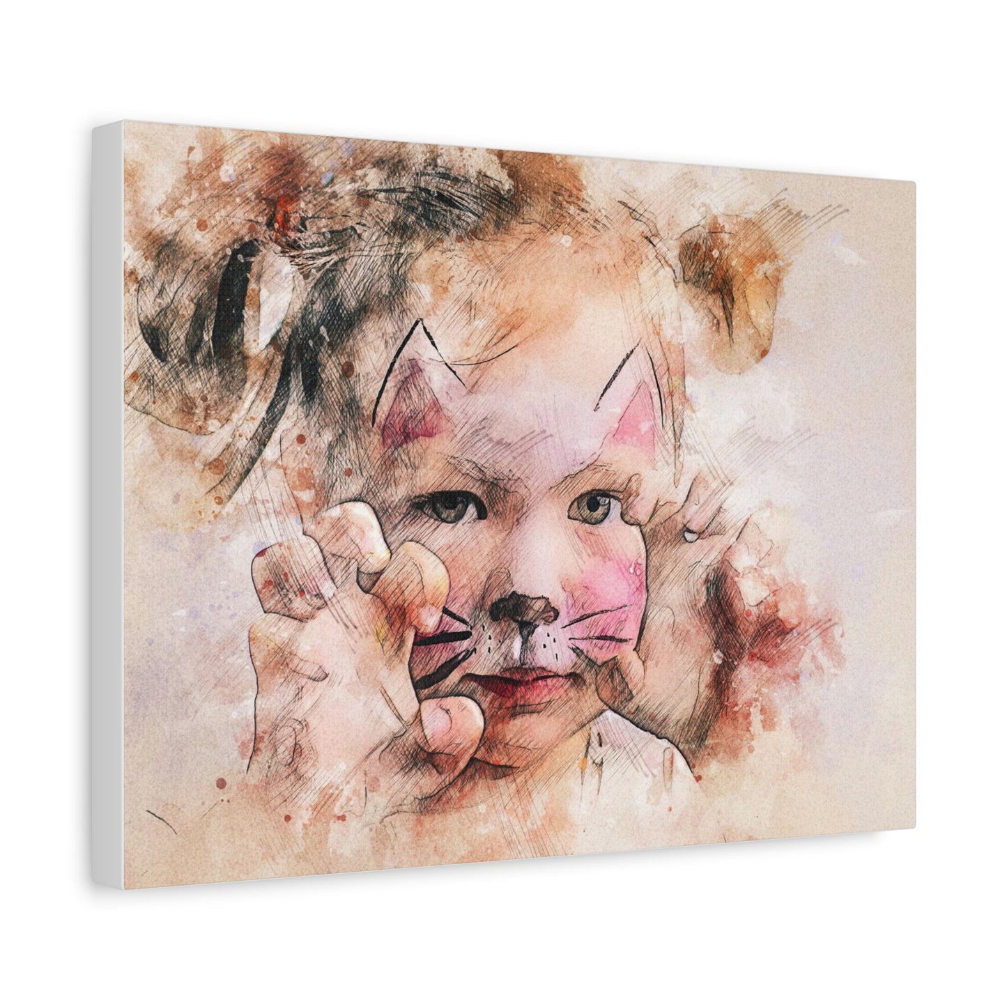 Baby Girl Cat Matte Canvas, Stretched, 1.25"