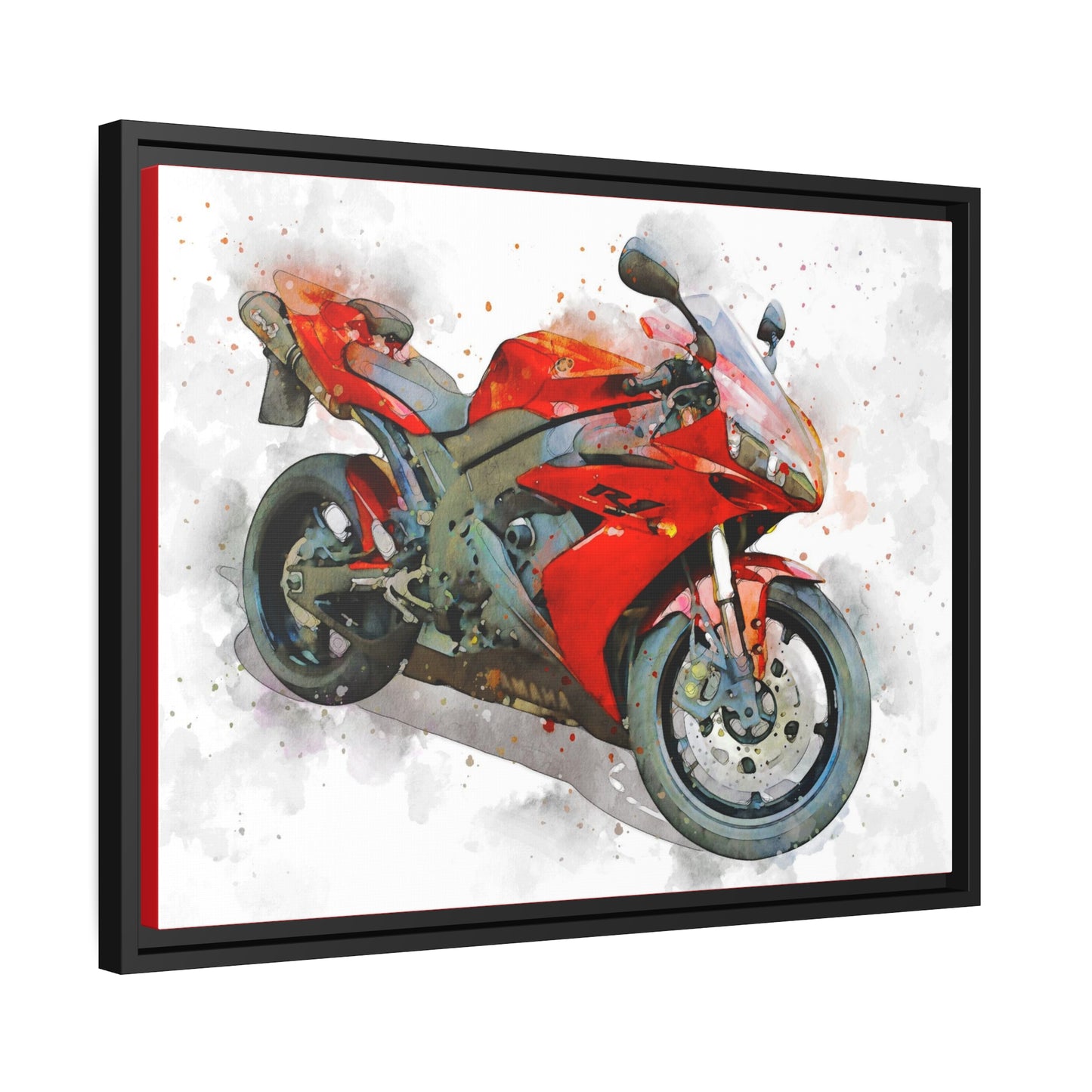 Yamaha R1 Matte Canvas, Black Frame