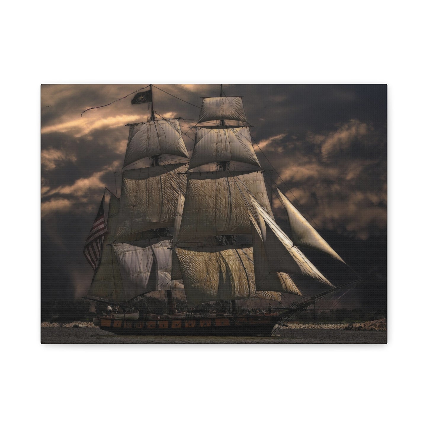 Sailing Ship Matte Canvas, Stretched, 1.25"