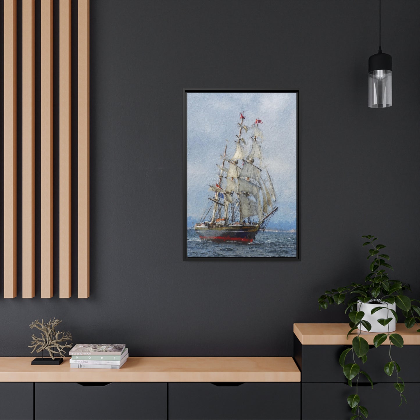 Clipper Matte Canvas, Black Frame