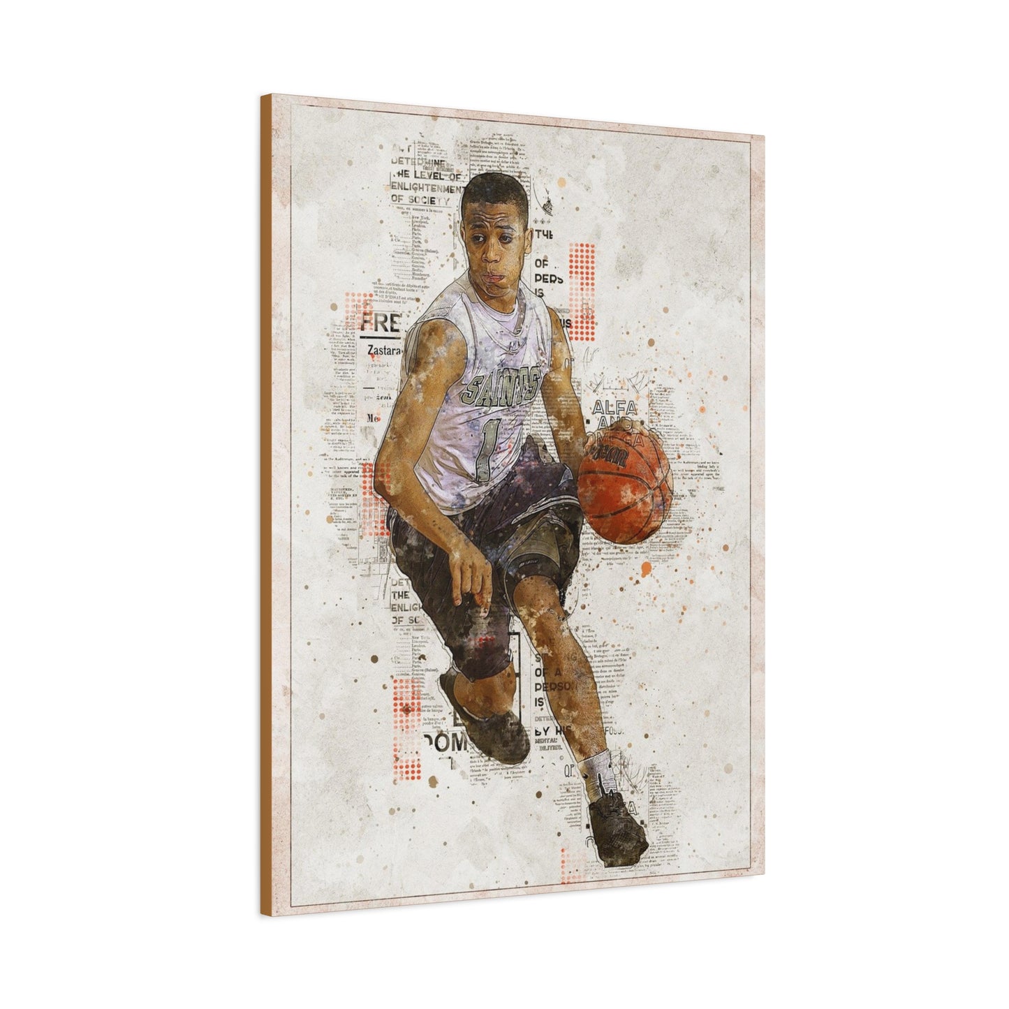 Basketball Matte Canvas, Stretched, 1.25"