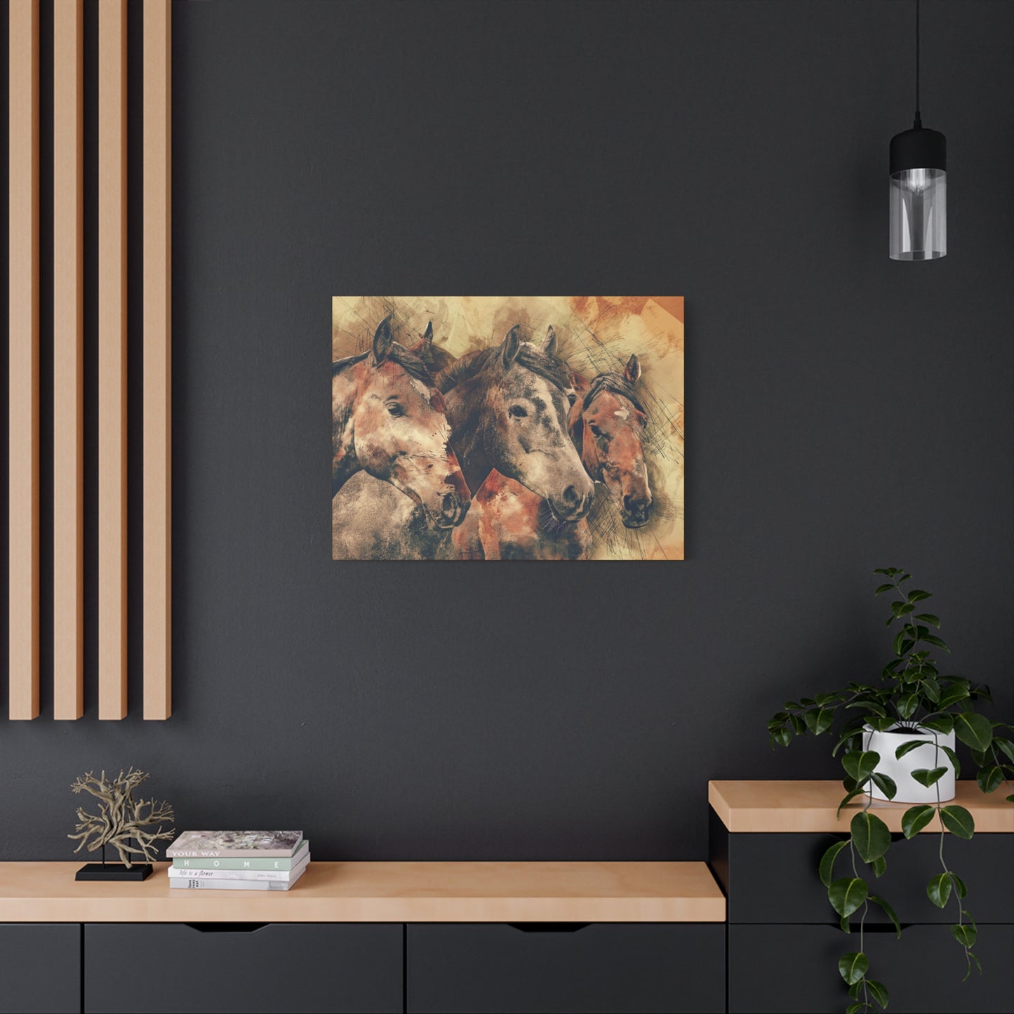 Horses Matte Canvas, Stretched, 1.25"