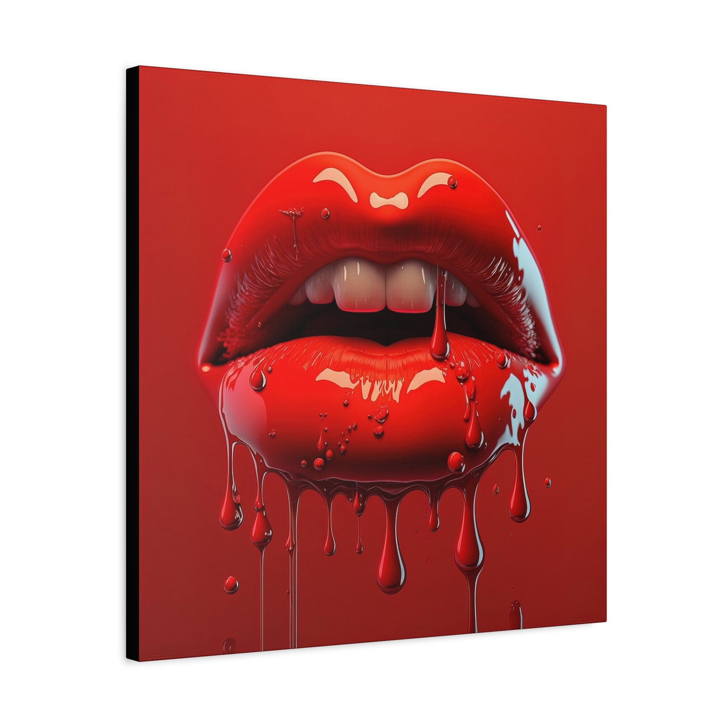 Bloody Lips Matte Canvas, Stretched, 1.25"