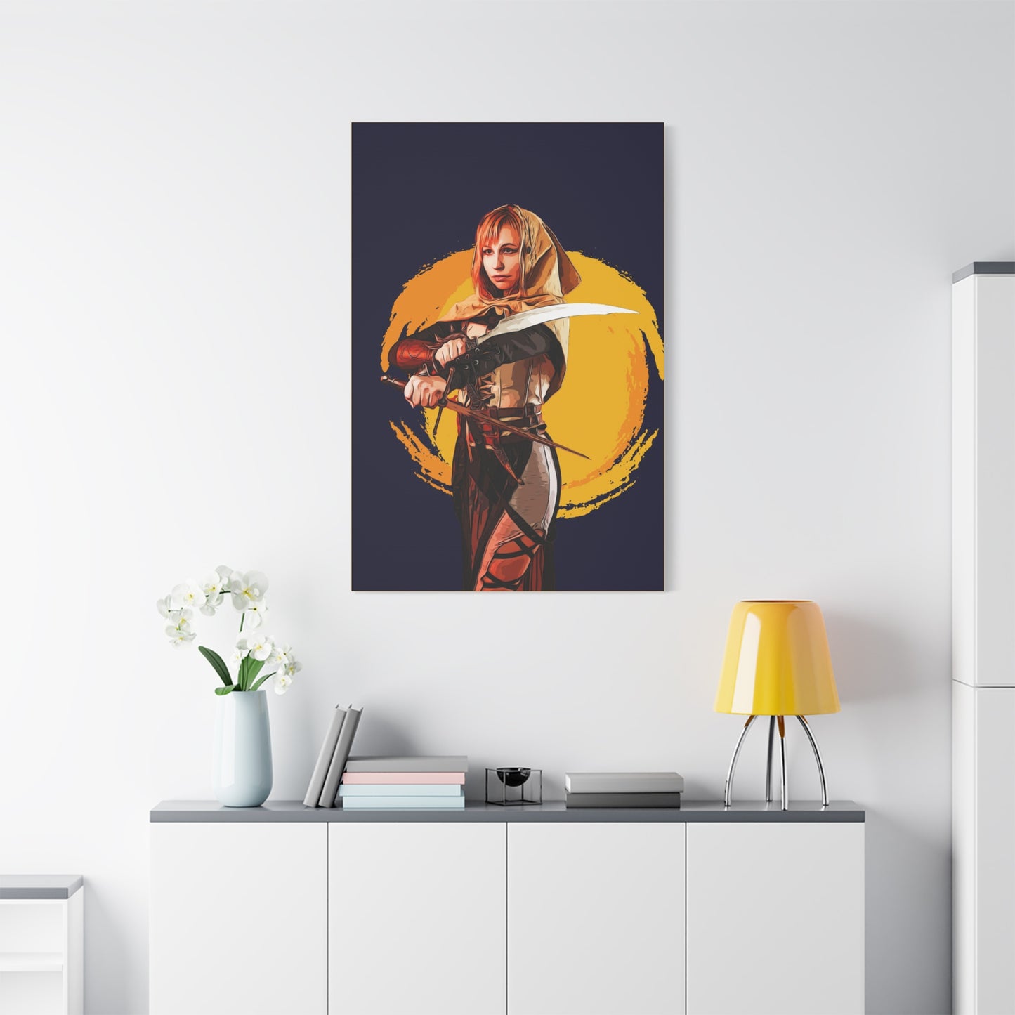 Cosplay Woman Warrior Matte Canvas, Stretched, 1.25"