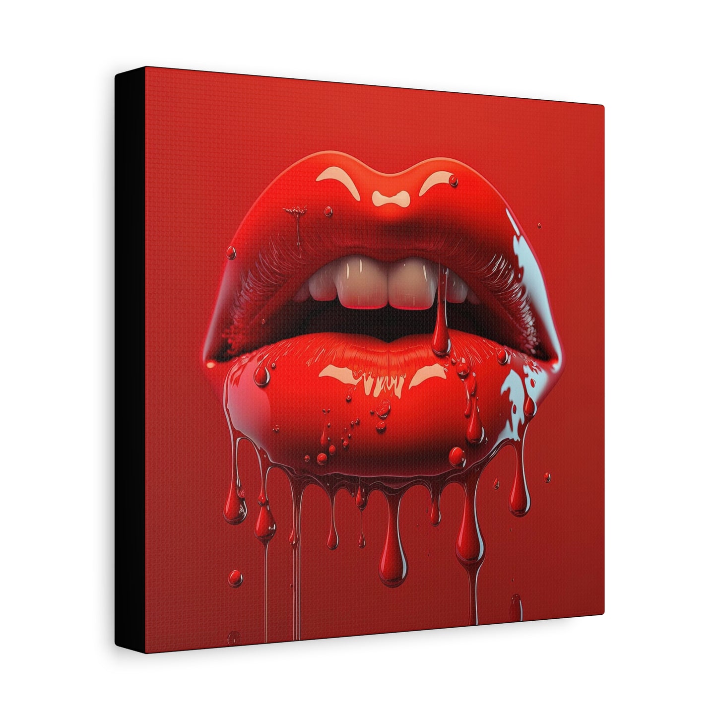Bloody Lips Matte Canvas, Stretched, 1.25"