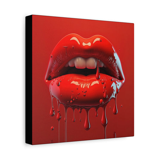 Bloody Lips Matte Canvas, Stretched, 1.25"
