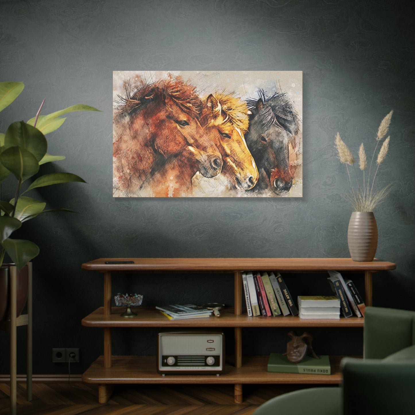 Horses Matte Canvas, Stretched, 1.25"