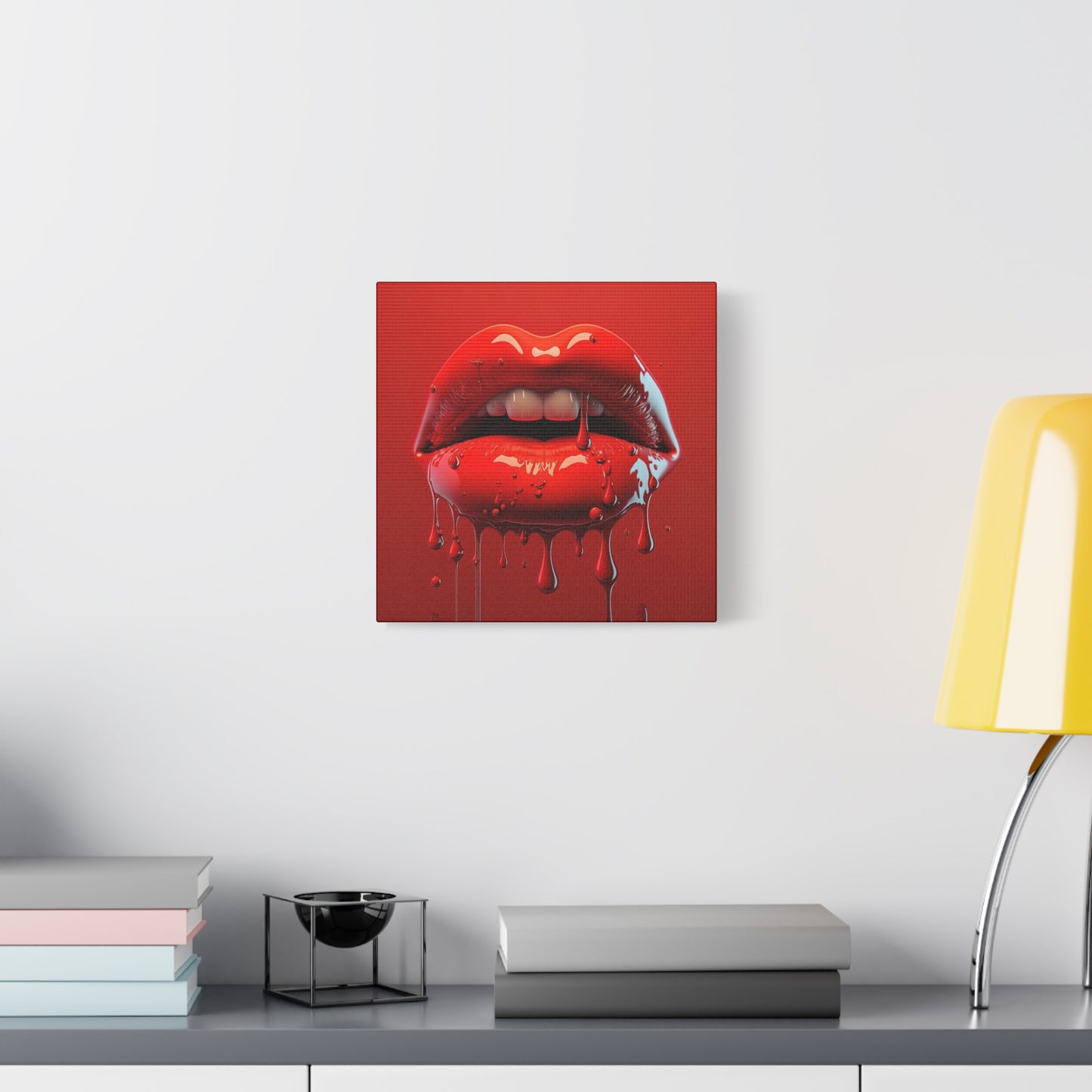 Bloody Lips Matte Canvas, Stretched, 1.25"