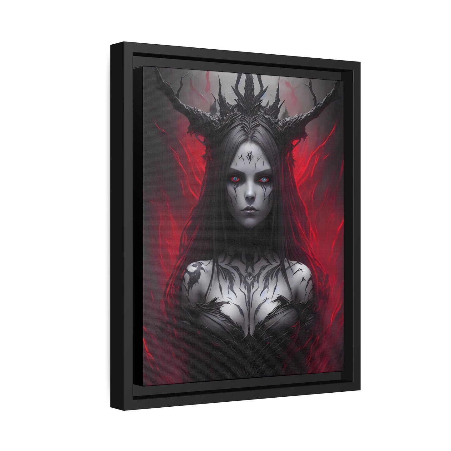 Woman Shaman Matte Canvas, Black Frame