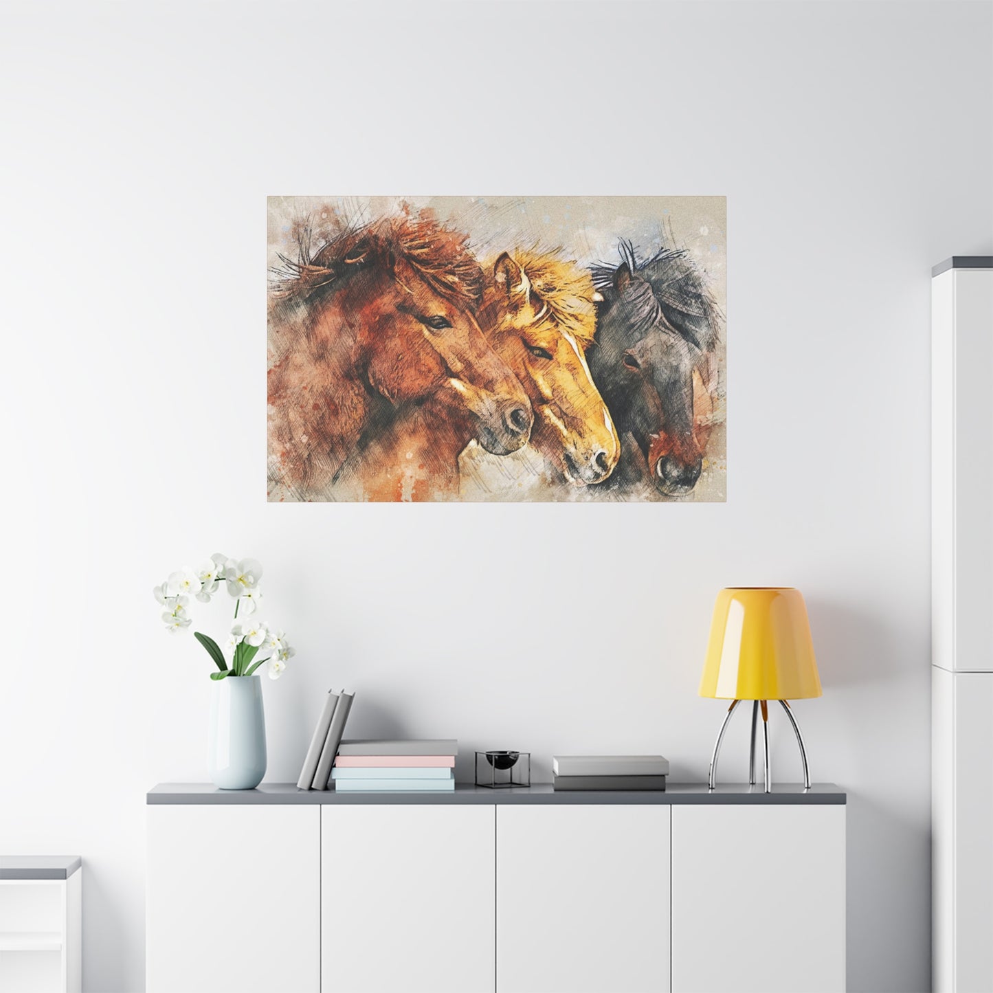 Horses Matte Canvas, Stretched, 1.25"