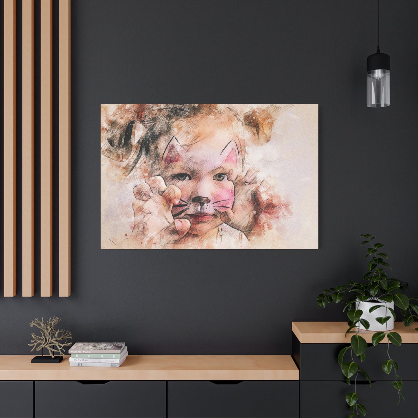 Baby Girl Cat Matte Canvas, Stretched, 1.25"