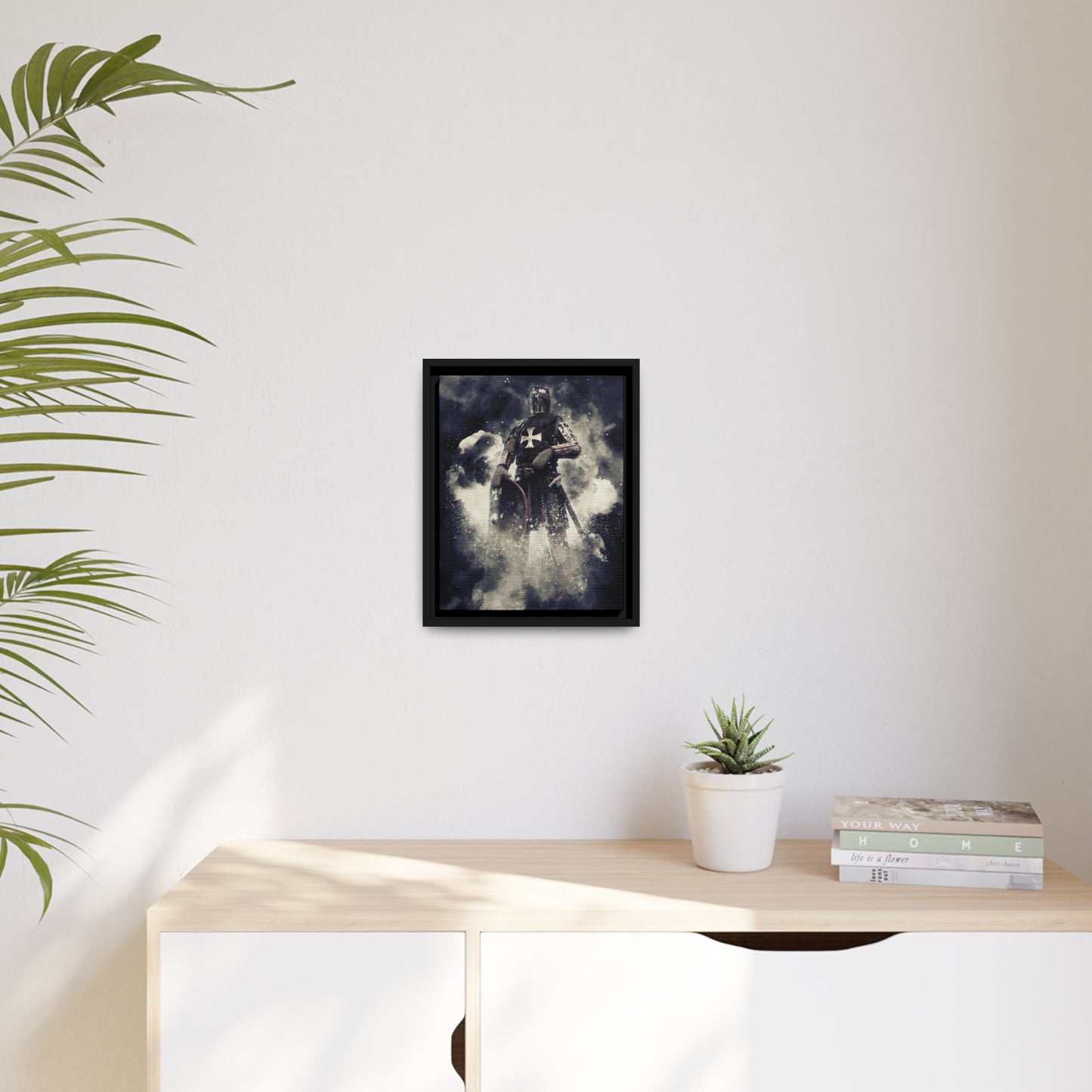 Knight Crusader Matte Canvas, Black Frame