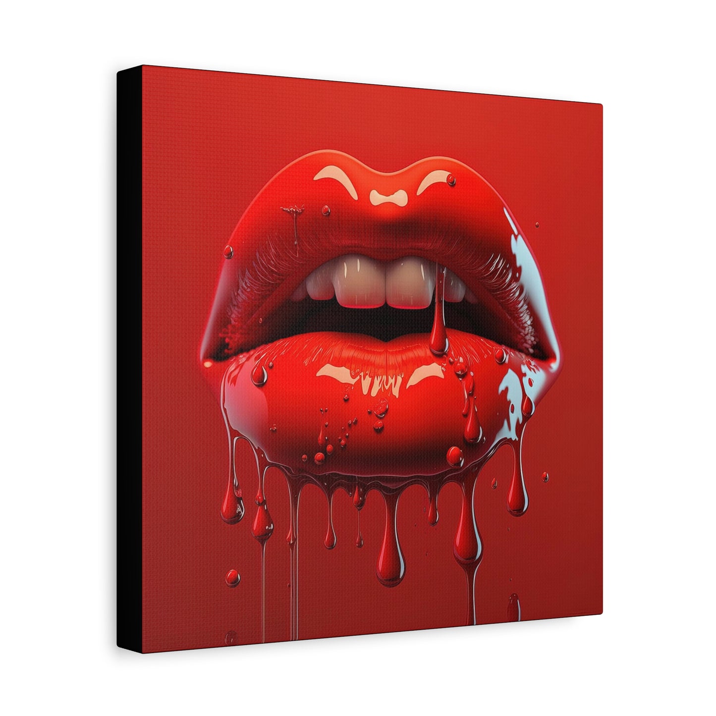 Bloody Lips Matte Canvas, Stretched, 1.25"