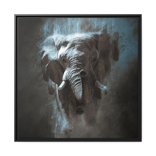 Elephant AI Gen Matte Canvas, Black Frame
