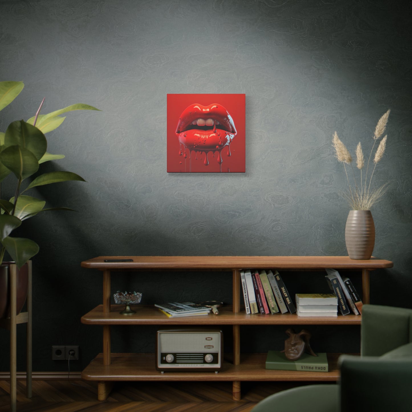 Bloody Lips Matte Canvas, Stretched, 1.25"