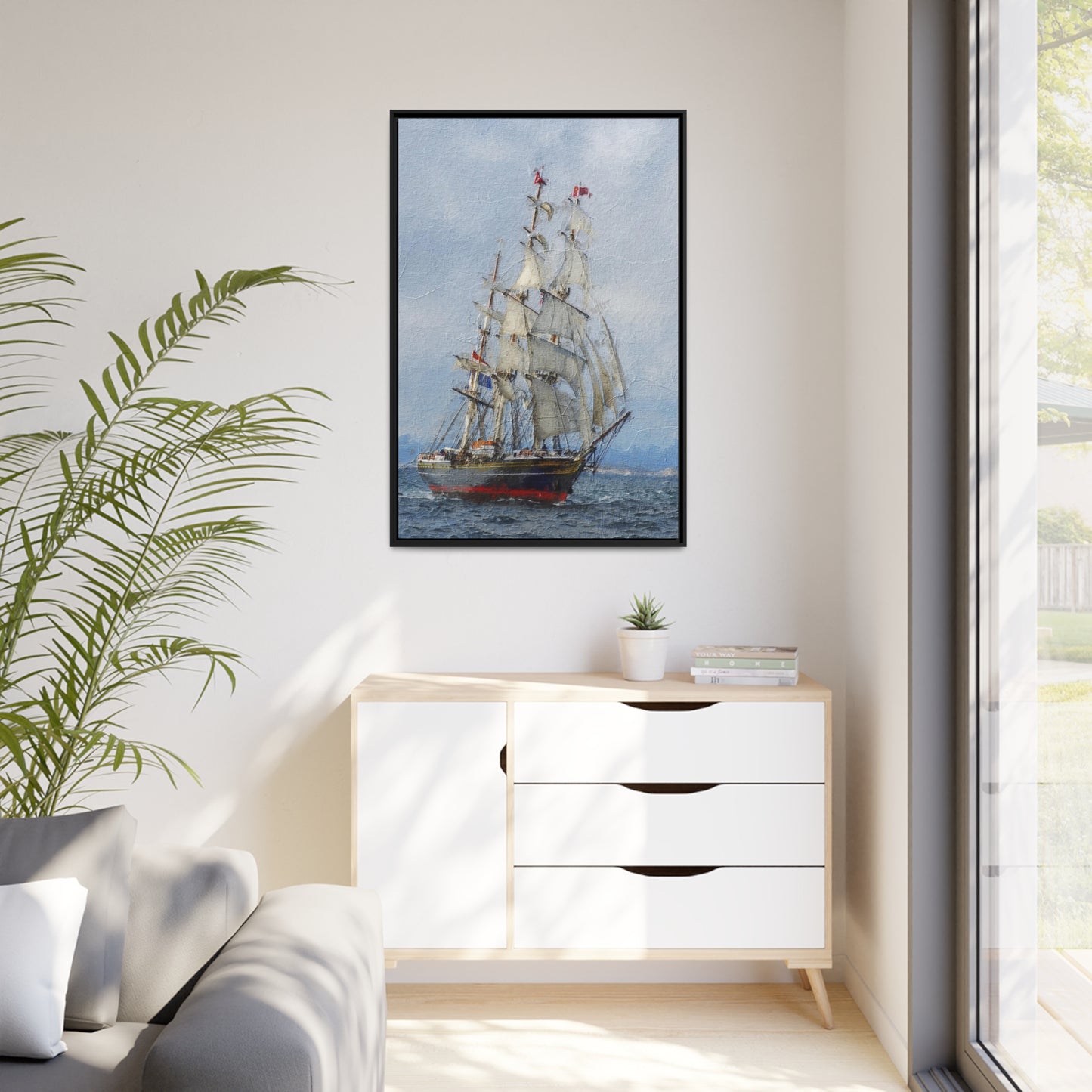 Clipper Matte Canvas, Black Frame