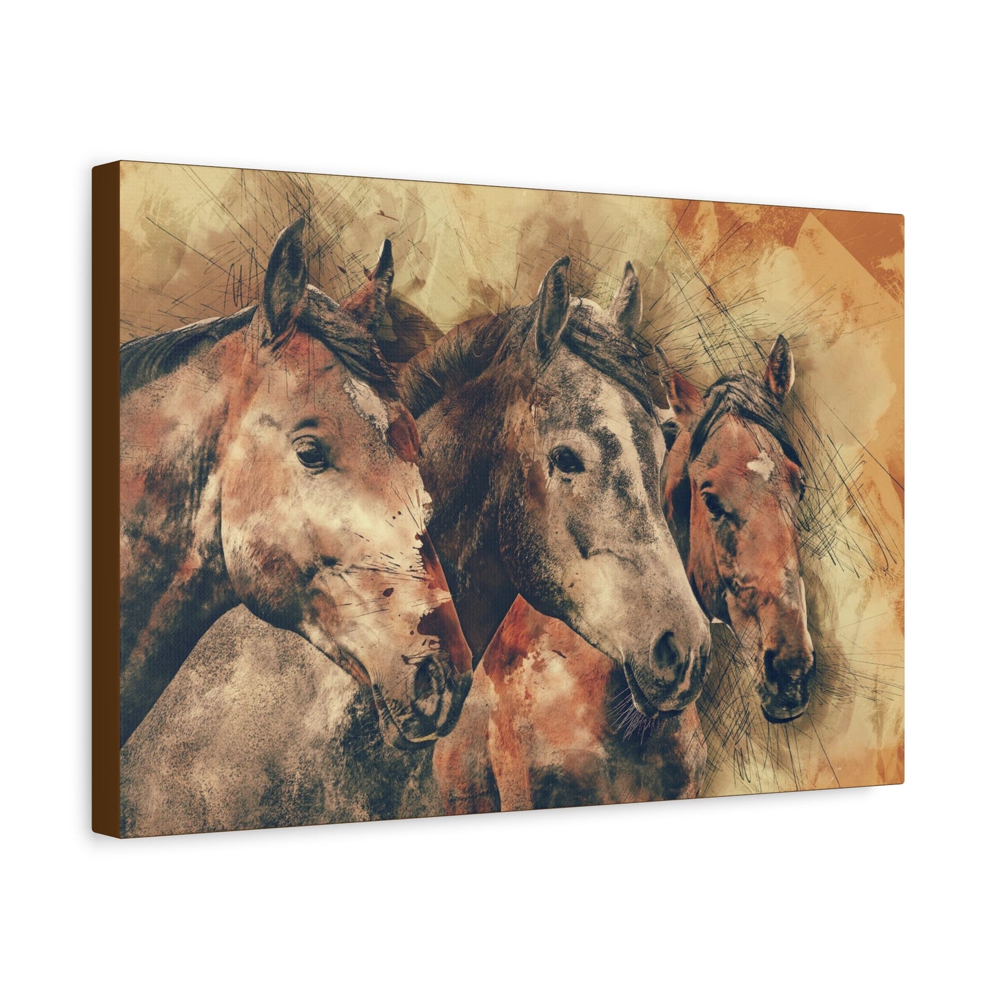 Horses Matte Canvas, Stretched, 1.25"