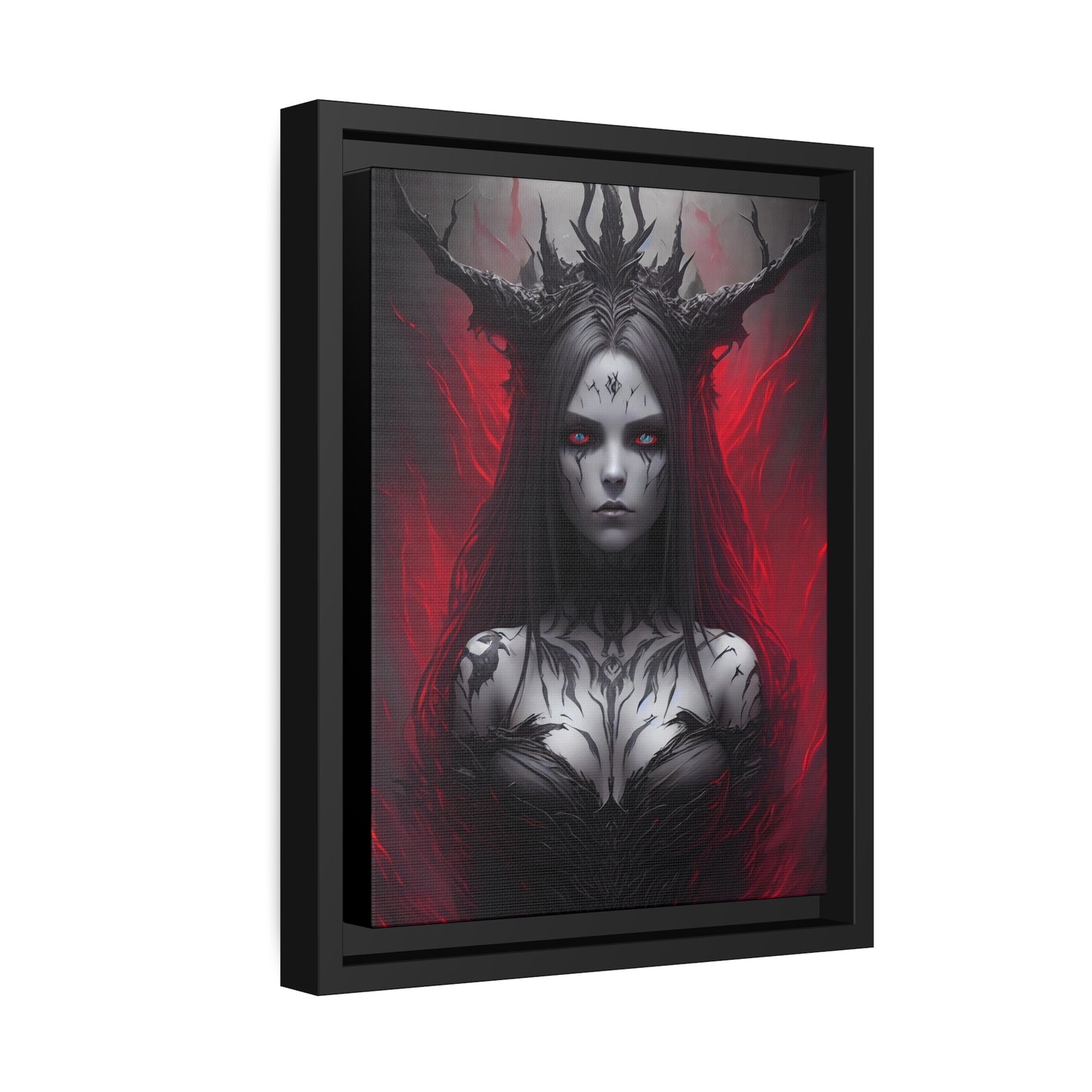 Woman Shaman Matte Canvas, Black Frame
